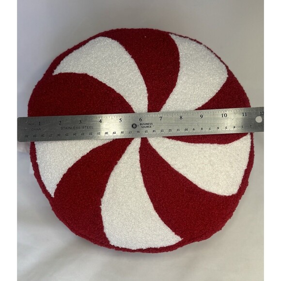 Target Bullseye Christmas 2 Red & White Peppermint Throw Pillows Soft - Picture 4 of 7